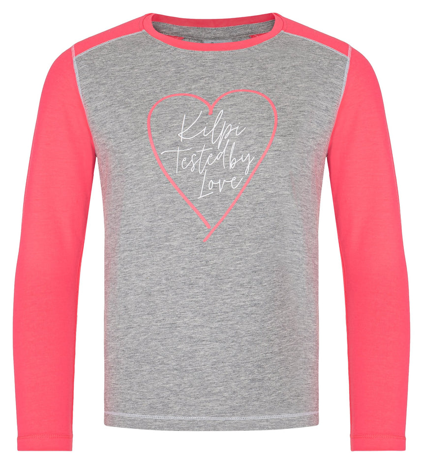 Katoenen T-shirt met lange mouwen voor meisjes Kilpi SONIER-JG