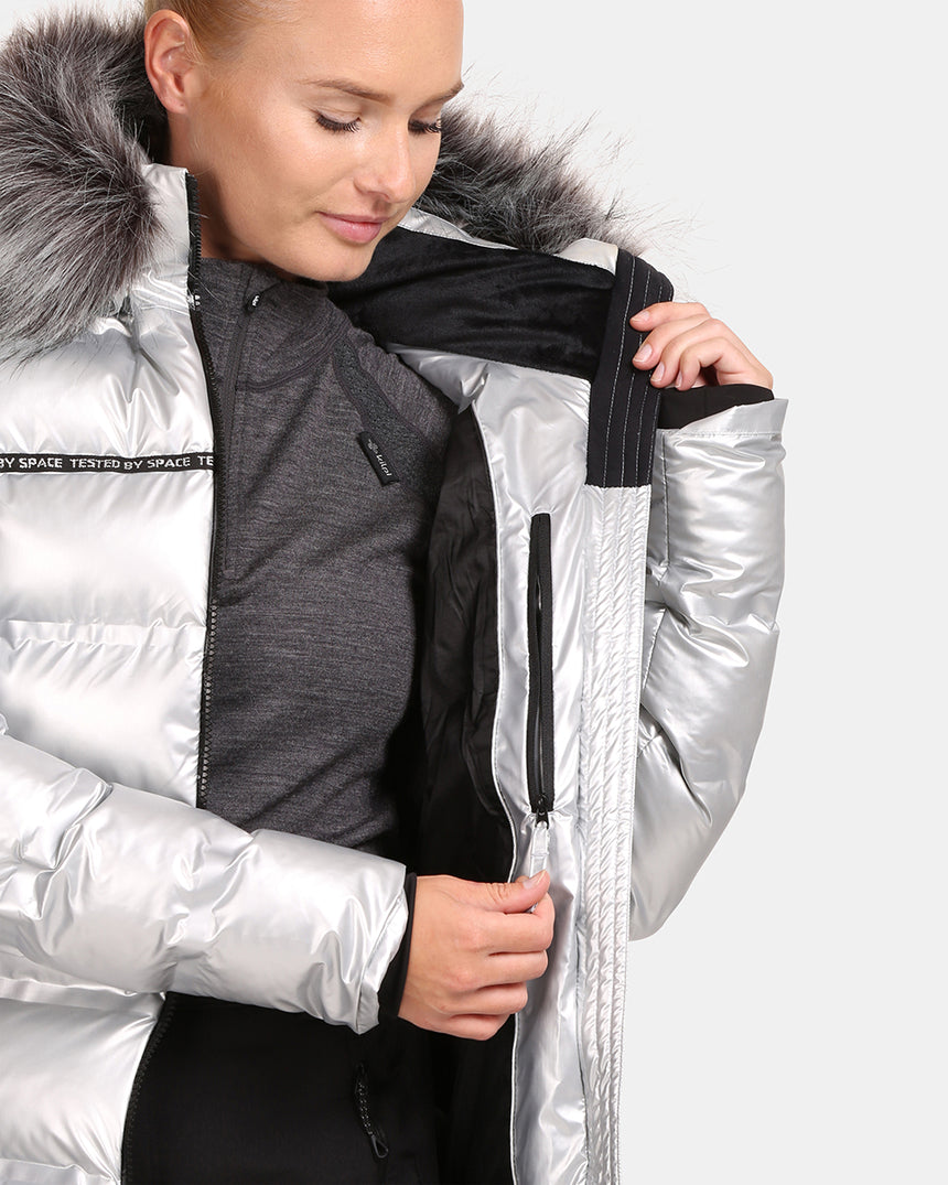 Woman´s silver insulated winter jacket Kilpi LTD SIRIUS-W