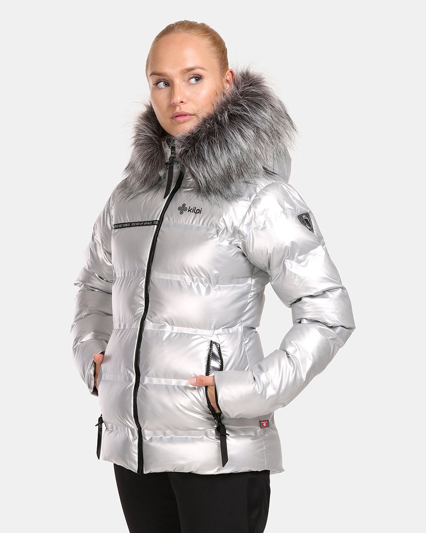 Woman´s silver insulated winter jacket Kilpi LTD SIRIUS-W