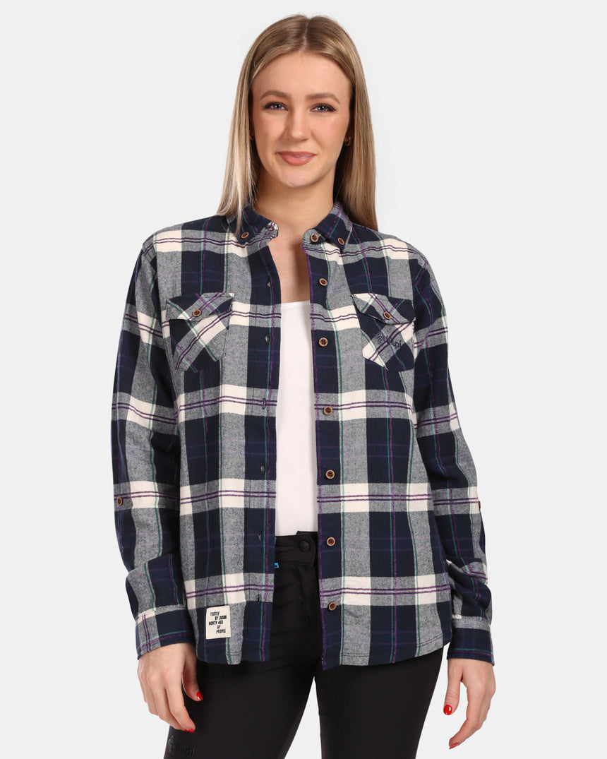 Dames overhemd van katoenflanel Kilpi FLANNY-W