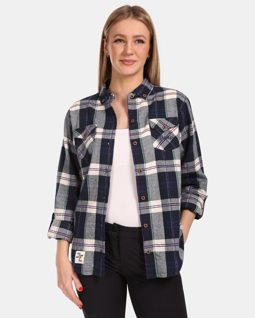 Dames overhemd van katoenflanel Kilpi FLANNY-W