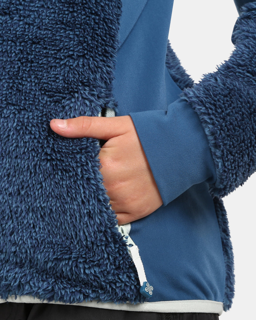 Het meisje is harig FLEECE capuchon Kilpi NORKA-JG