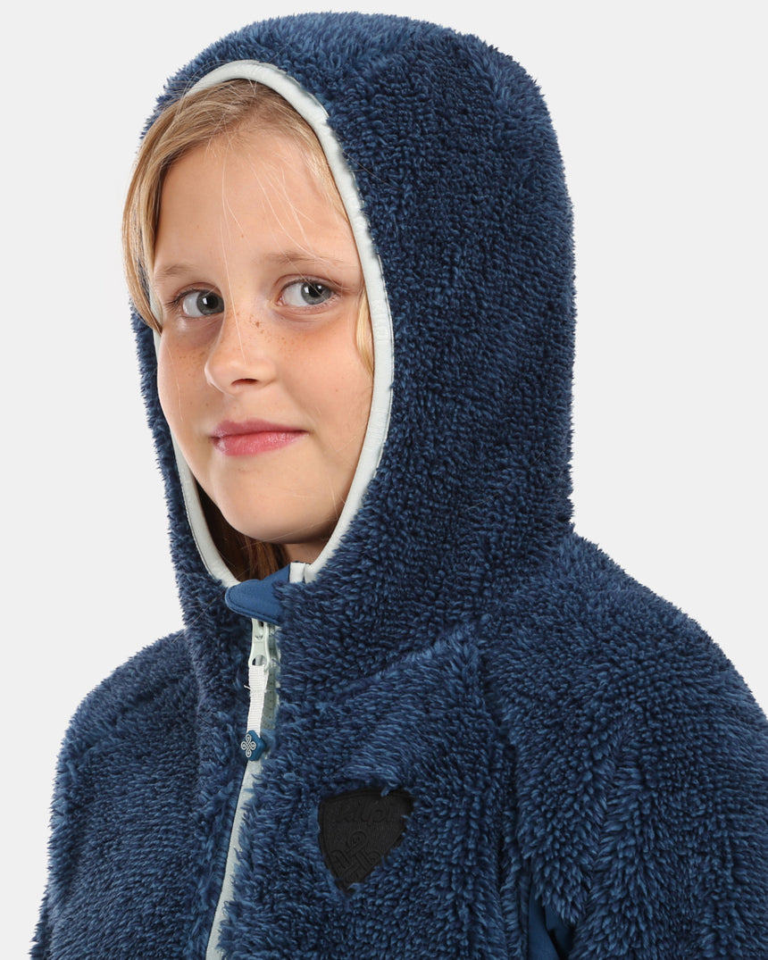 Het meisje is harig FLEECE capuchon Kilpi NORKA-JG