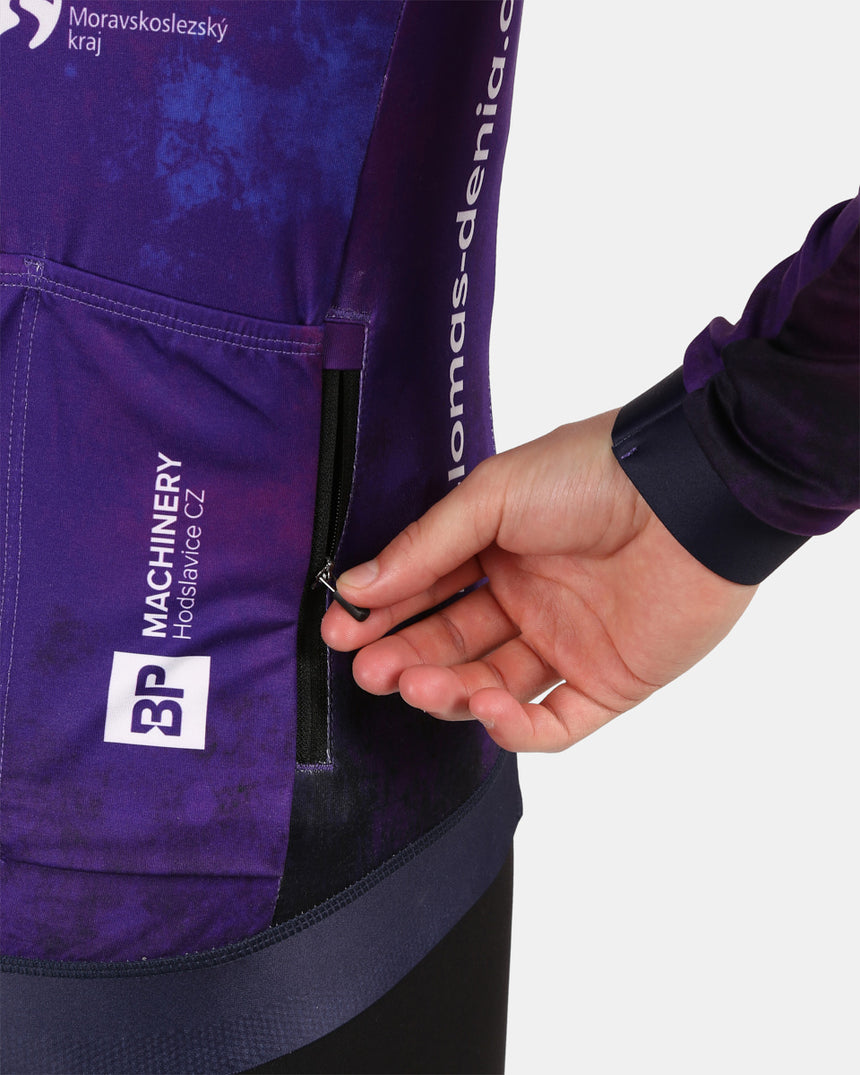 Heren fietstrui met lange mouwen VULCANO-M