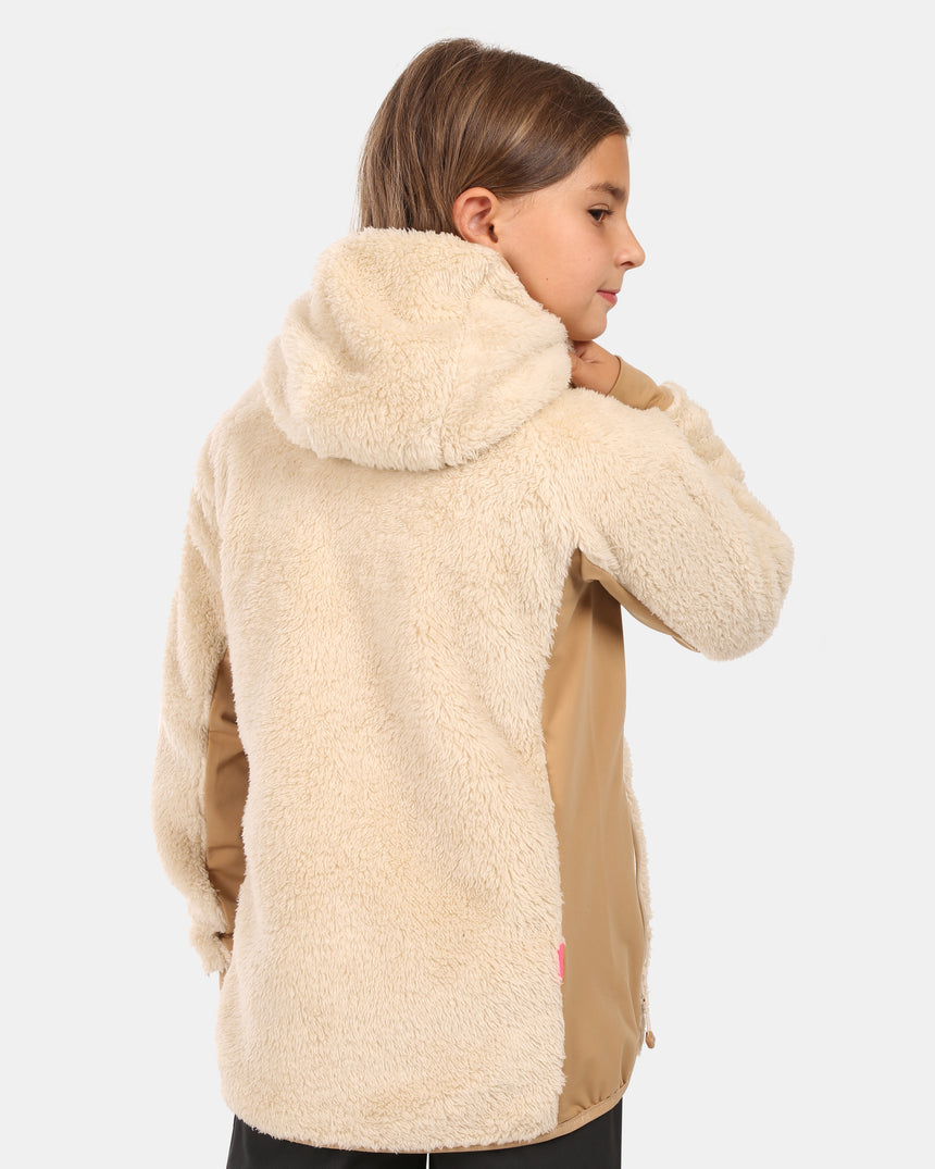 Het meisje is harig FLEECE capuchon Kilpi NORKA-JG