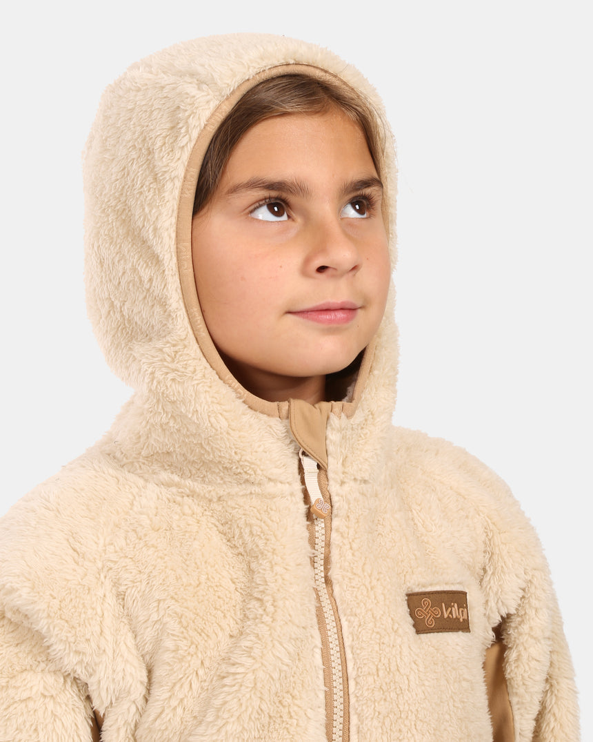 Het meisje is harig FLEECE capuchon Kilpi NORKA-JG