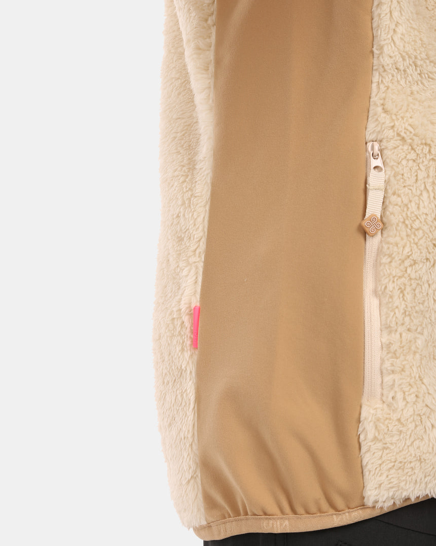 Het meisje is harig FLEECE capuchon Kilpi NORKA-JG
