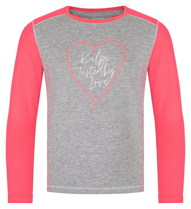 Katoenen T-shirt met lange mouwen voor meisjes Kilpi SONIER-JG
