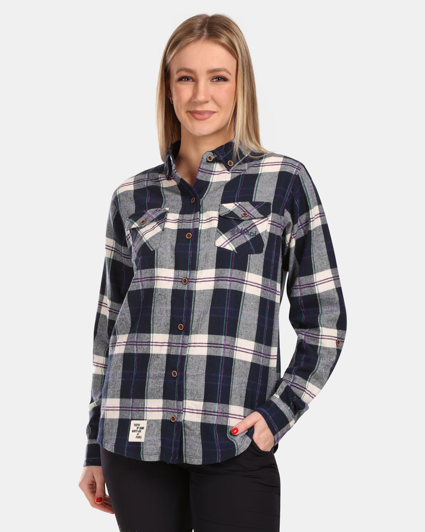 Dames overhemd van katoenflanel Kilpi FLANNY-W