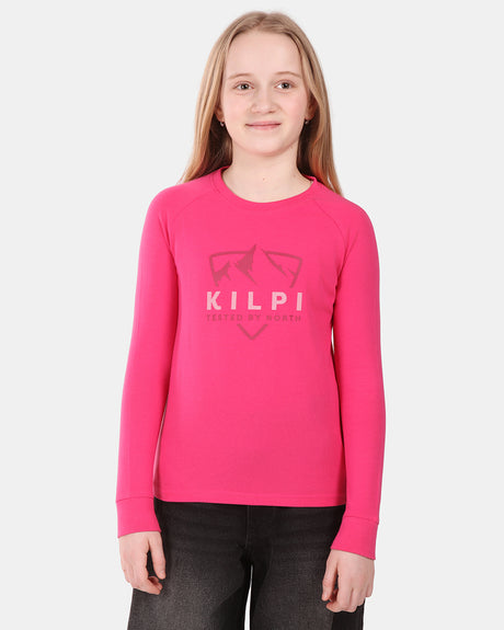 Katoenen T-shirt met lange mouwen voor meisjes Kilpi VERATI-JG